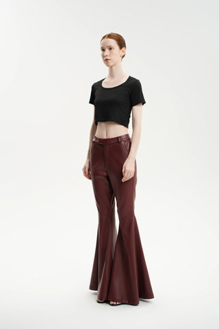 Vegan Leather Flares