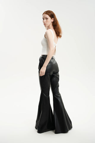 Vegan Leather Flares