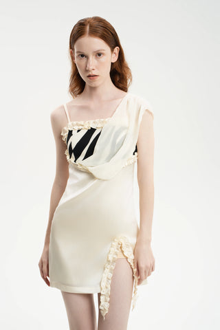Monochrome Silk Dress
