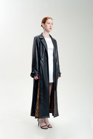 Marina Vegan Leather Trench Coat