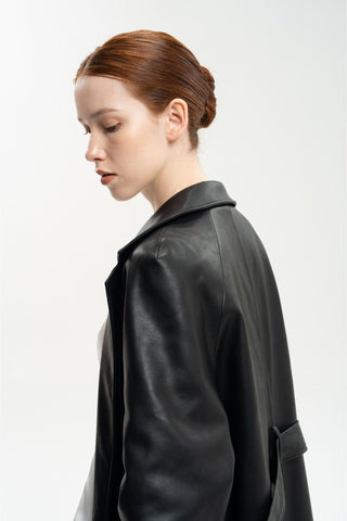 Marina Vegan Leather Trench Coat