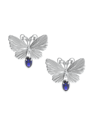 Heart Antenna Butterfly Earrings