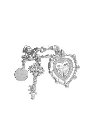 Gem Heart Key Ring