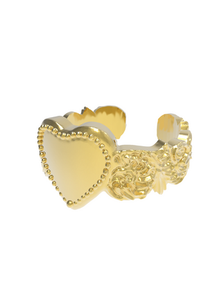 Carved Heart Ring