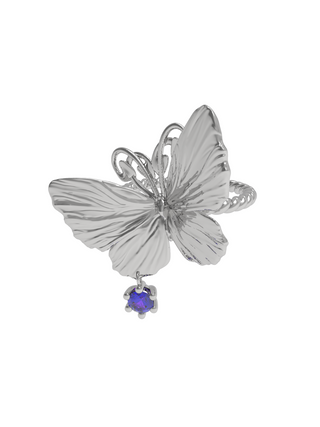 Heart Antenna Butterfly Ring
