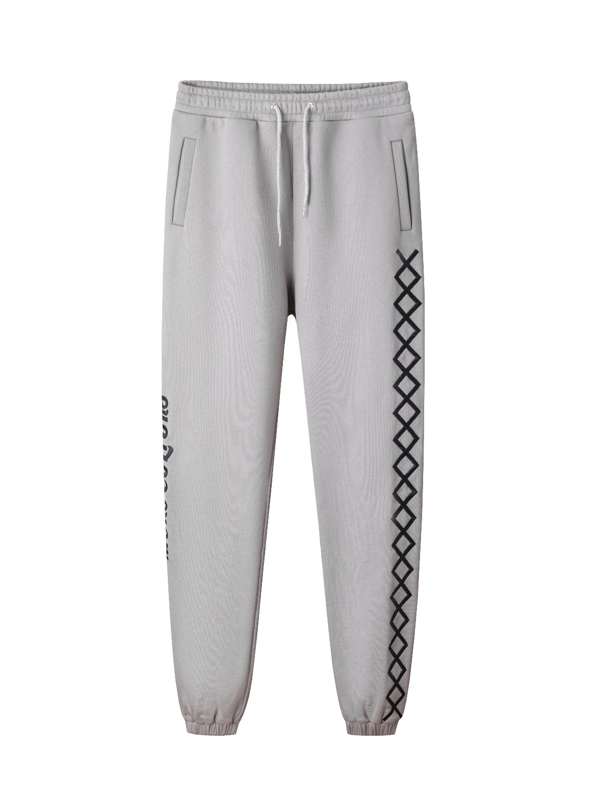 Classic Cotton Sweatpants with Embroidered Details - HIGHTRAST