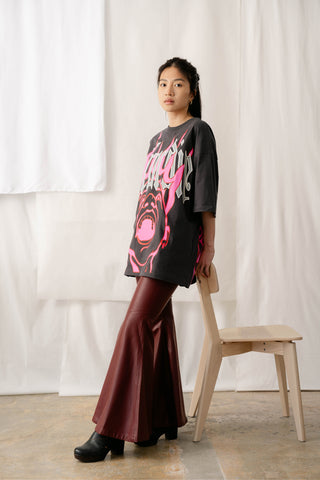 Chic Flare PU Pants