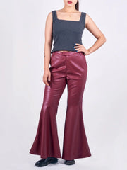 Chic Flare PU Pants - HIGHTRAST