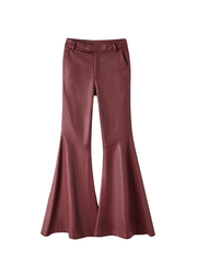 Chic Flare PU Pants - HIGHTRAST