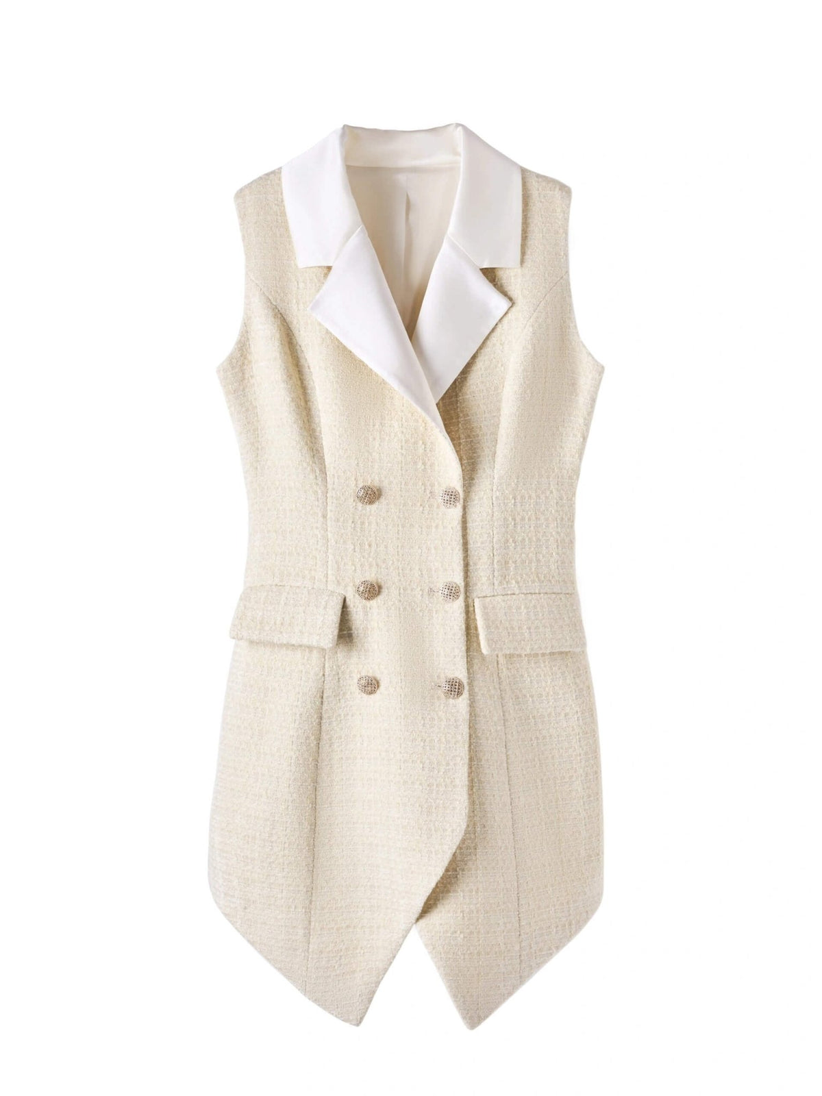 Chic Sleeveless Wool Blend Vest - HIGHTRAST