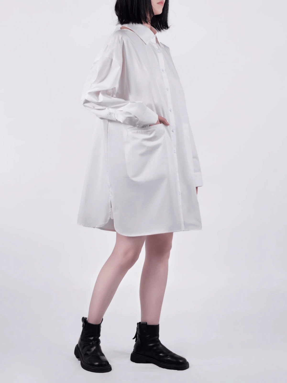 Effortless Elegance Shirt Dress - HIGHTRAST