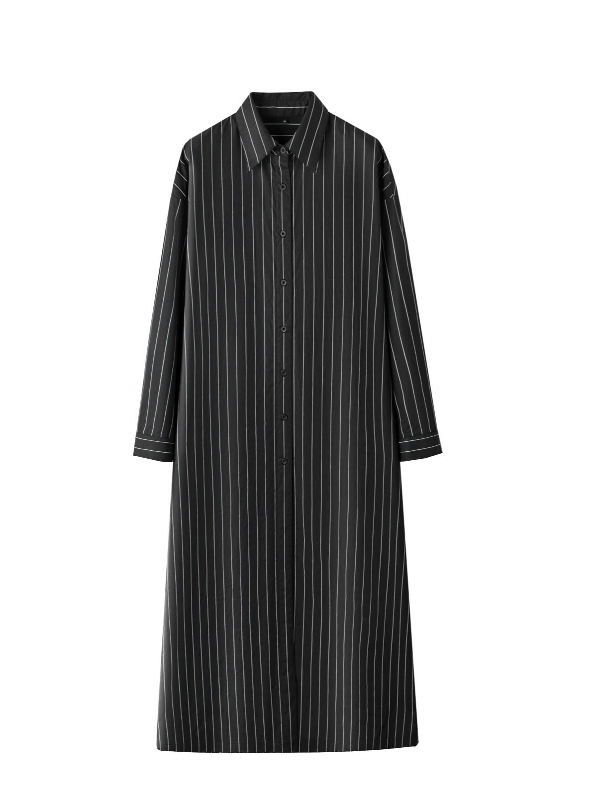 Ethereal Stripes Maxi Shirt Dress - HIGHTRAST